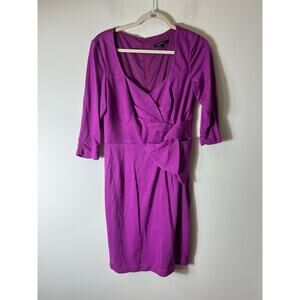 Nanette Lepore Purple 3/4 Sleeves Dress Sz 8
